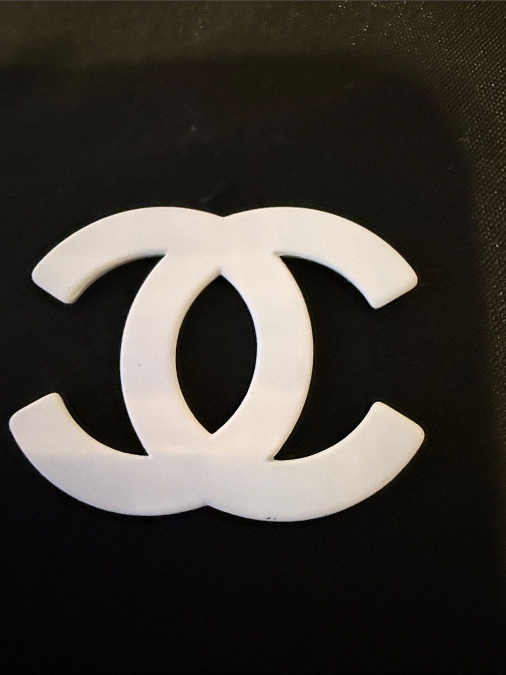 White Charm Pendant Interlocking Logo Statement Jewelry - Picture 2 of 2